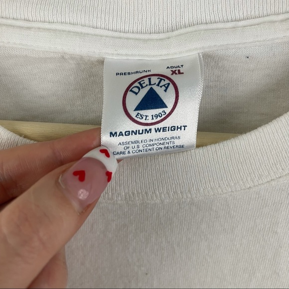 Vintage 2001 White Signed Pam Tillis Thunder & Roses Graphic Band Tee - Picture 7 of 12